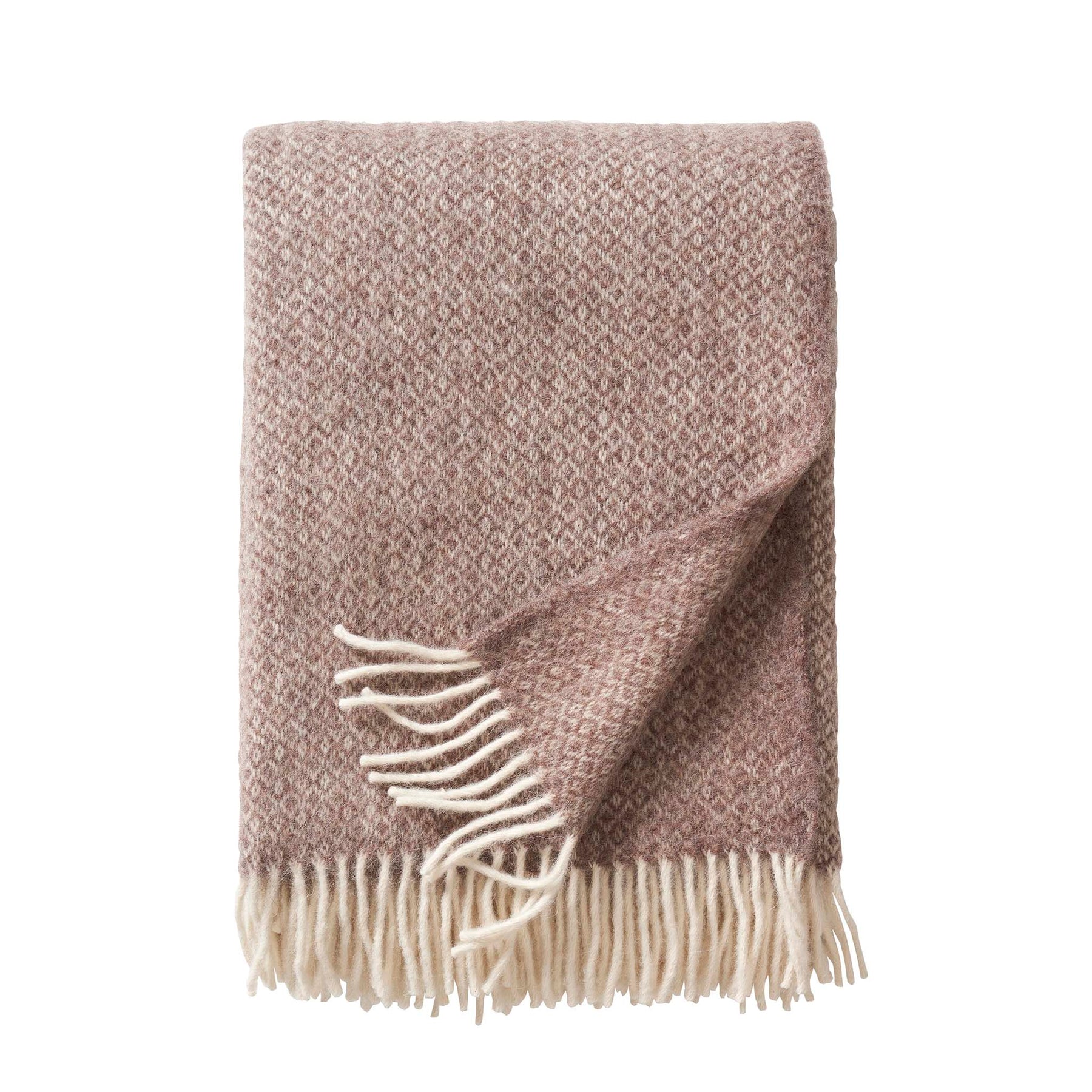 Wolldecke Lima Sand – Alpaka-Lammwolle-Mischung, zeitloses Sandbeige, Klippan Yllefabrik Schweden