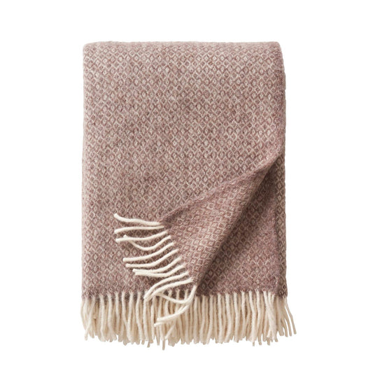 Wolldecke Lima Sand – Alpaka-Lammwolle-Mischung, zeitloses Sandbeige, Klippan Yllefabrik Schweden